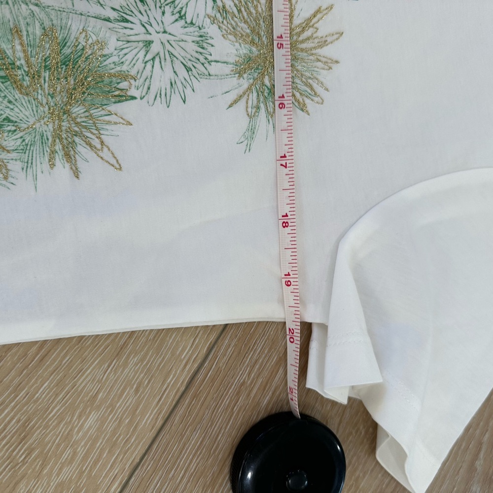 MaxMara White Short Sleeve Tee with Green and Gold Botanical Print - Picture 6 of 14